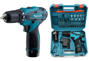 Шуруповерт аккумуляторный Makita 550 12V с набором инструментов Шуруповерт аккумуляторный Makita 550 12V с набором инструментов