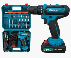 Шуруповерт аккумуляторный Makita 550 24V с набором инструментов Шуруповерт аккумуляторный Makita 550 24V с набором инструментов