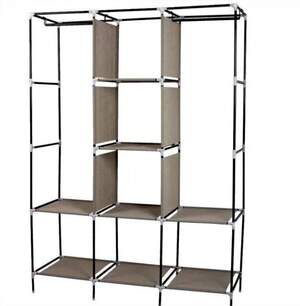 Складной каркасный тканевый шкаф Storage Wardrobe на три секции 130*45*175 Складной каркасный тканевый шкаф Storage Wardrobe на три секции 130*45*175